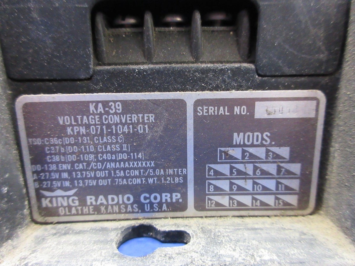 Cessna King KA-39 Voltage Converter KPN-071-1041-01 LOT OF 2 TESTED (0926-762)4