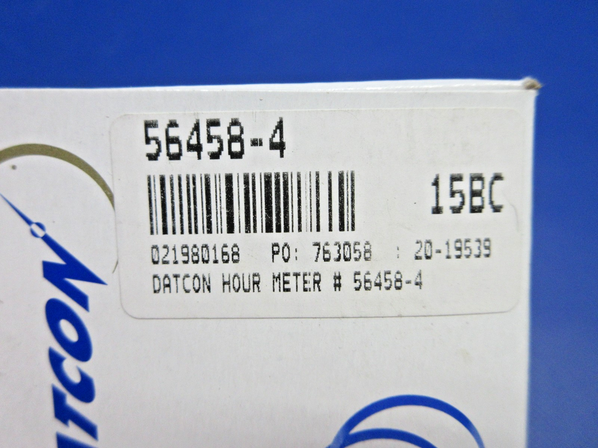 Datcon 100223 Hobbs / Hour  Meter P/N 56458-4 NOS (0926-733)3