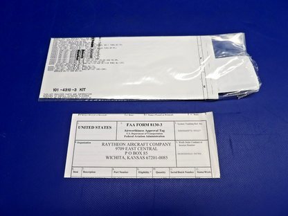 Beech King Air Emergency Exit Placard Kit w/ 8130 P/N 010-4310-3 NOS (0426-1301)1