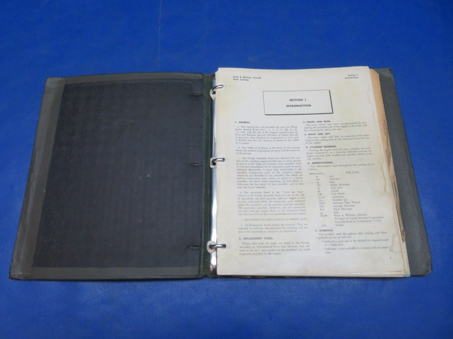 Pratt & Whitney R-985 Wasp Jr. Parts Catalog Vintage (1024-132)