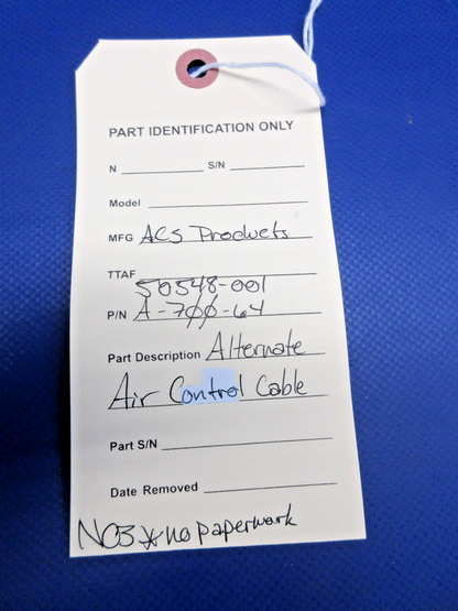ACS Products Alternate Air Control Cable P/N A-700-64 NOS (0426-728)11