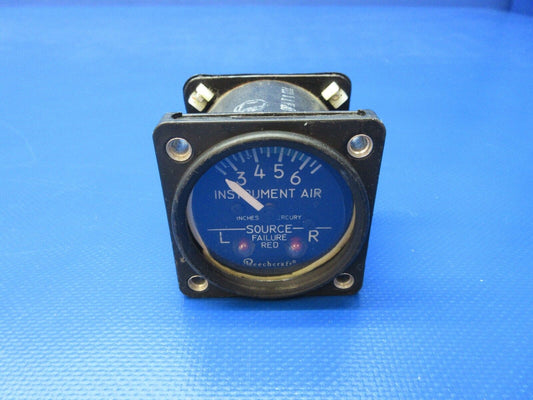 Beech 95-B55 Airborne Instrument Air Suction Gauge P/N 1G9-37 TESTED (1224-1252)