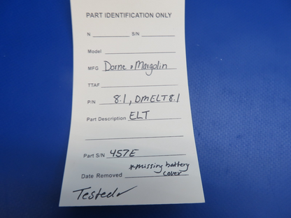 Dorne & Margolin ELT P/N 8.1, DMELT8.1 TESTED (0426-1724)8