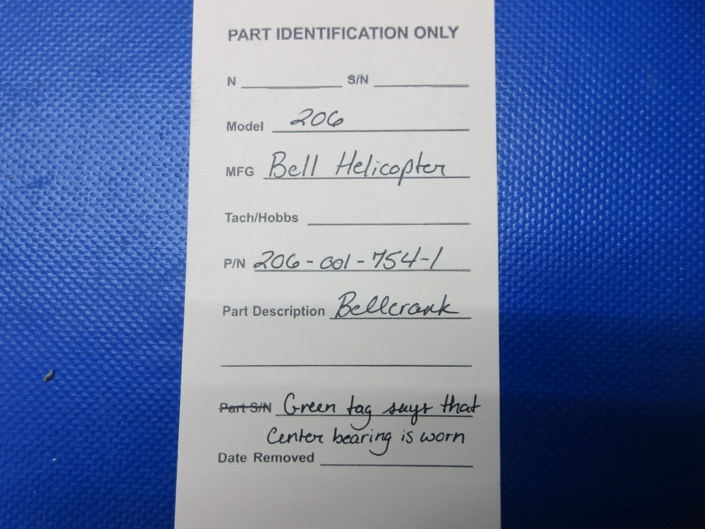 Bell Helicopter 206 Bellcrank P/N 206-001-754-1 (1124-1308)