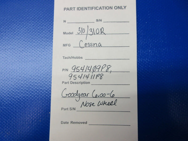 Cessna 310 / 310R Goodyear 6.00-6 Nose Wheel P/N 9541409P8 (1124-1479)