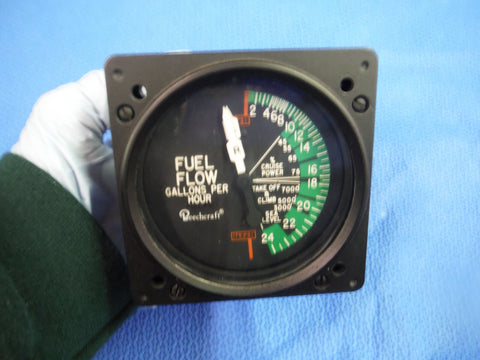 Beech Fuel Flow Indicator P/N 96-384069-1 Alt P/N 1U028-204-8 (1015-232)