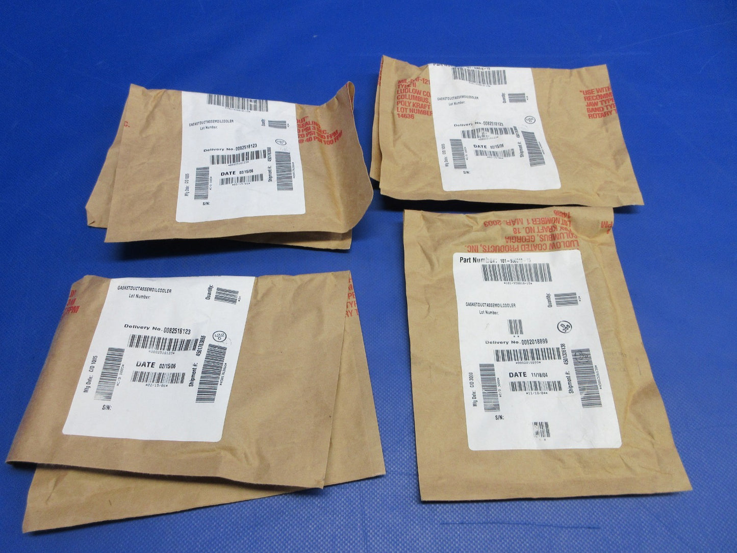 Beech King Air B200 Oil Cooler Duct Gasket 101-930010-15 LOT OF 4 NOS (0426-780)1