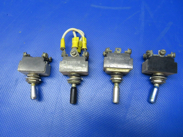 Beech 58 Baron Toggle Switches P/N 35-380053-3, 35-380053-7 LOT OF 4 (0521-68)