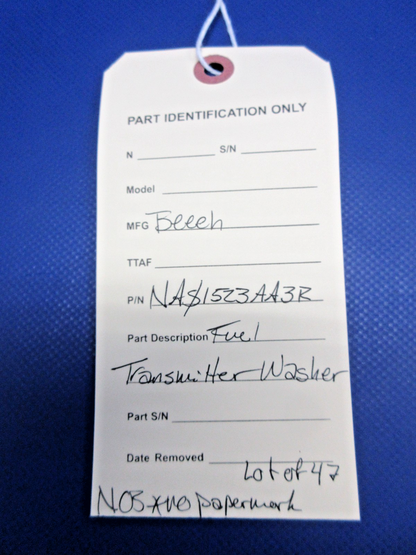 Beech Fuel Transmitter Washer P/N NAS1523AA3R LOT OF 47 NOS (0426-802)12