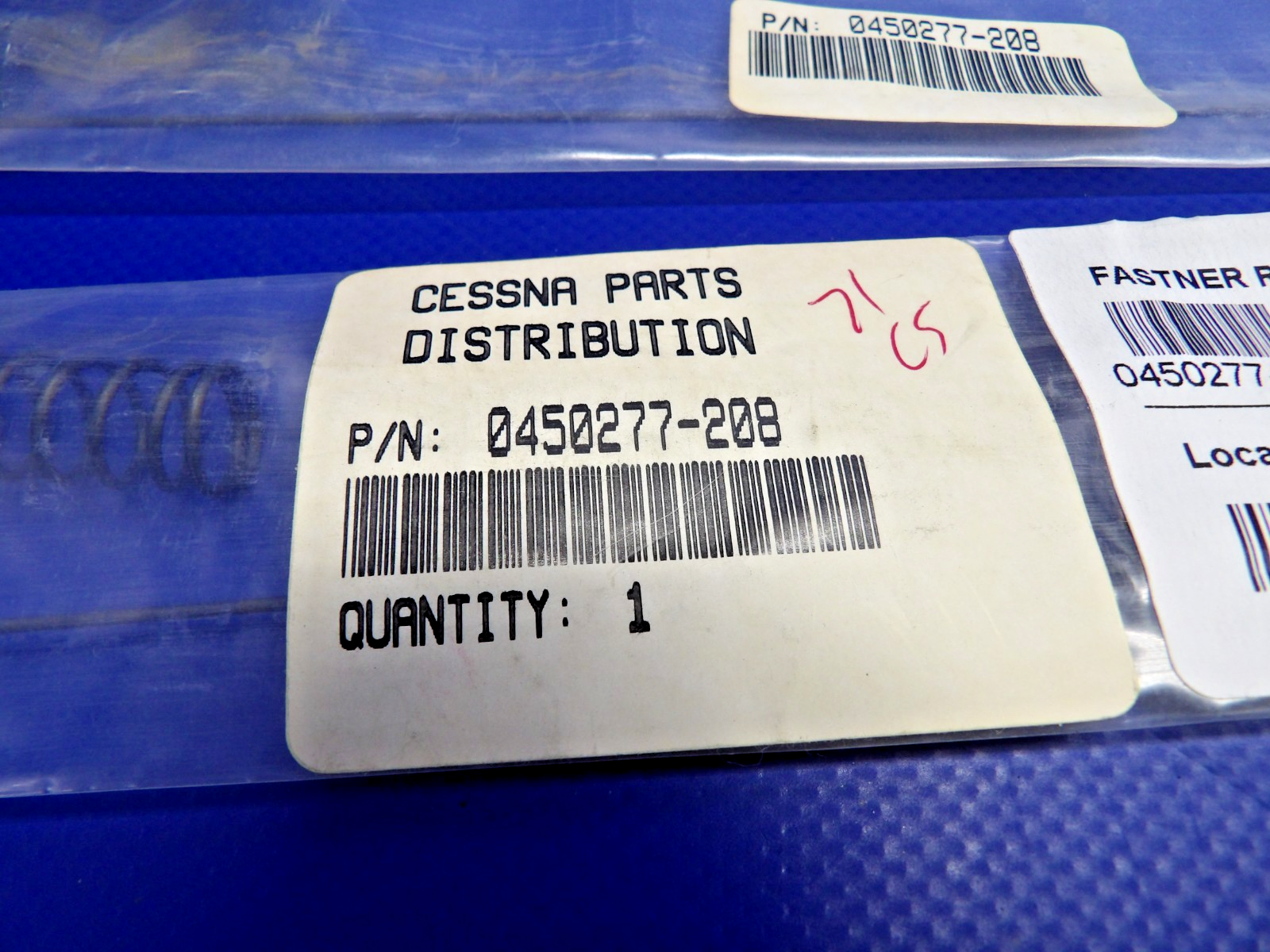 Cessna Inter Cylinder Baffle Fastener w 8130 0450277-208 LOT OF 3 NOS (0426-12501