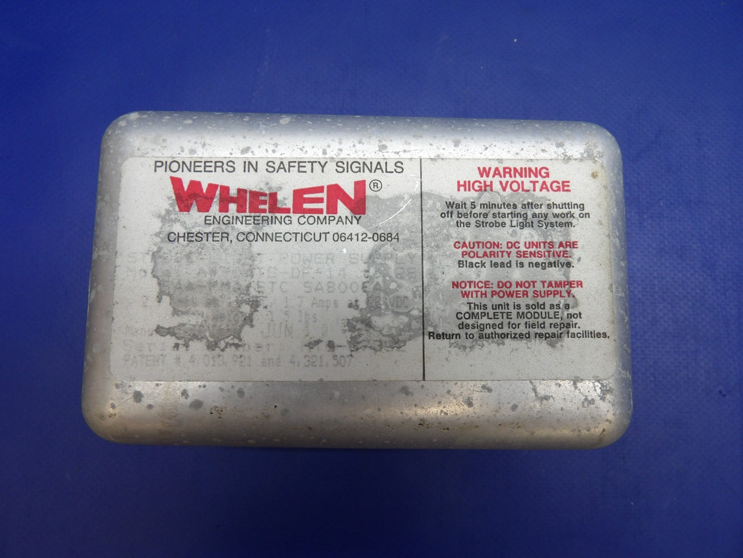 Whelen A490ATS Strobe Light Power Supply 14/28V P/N SA800EA TESTED (0626-1306)0