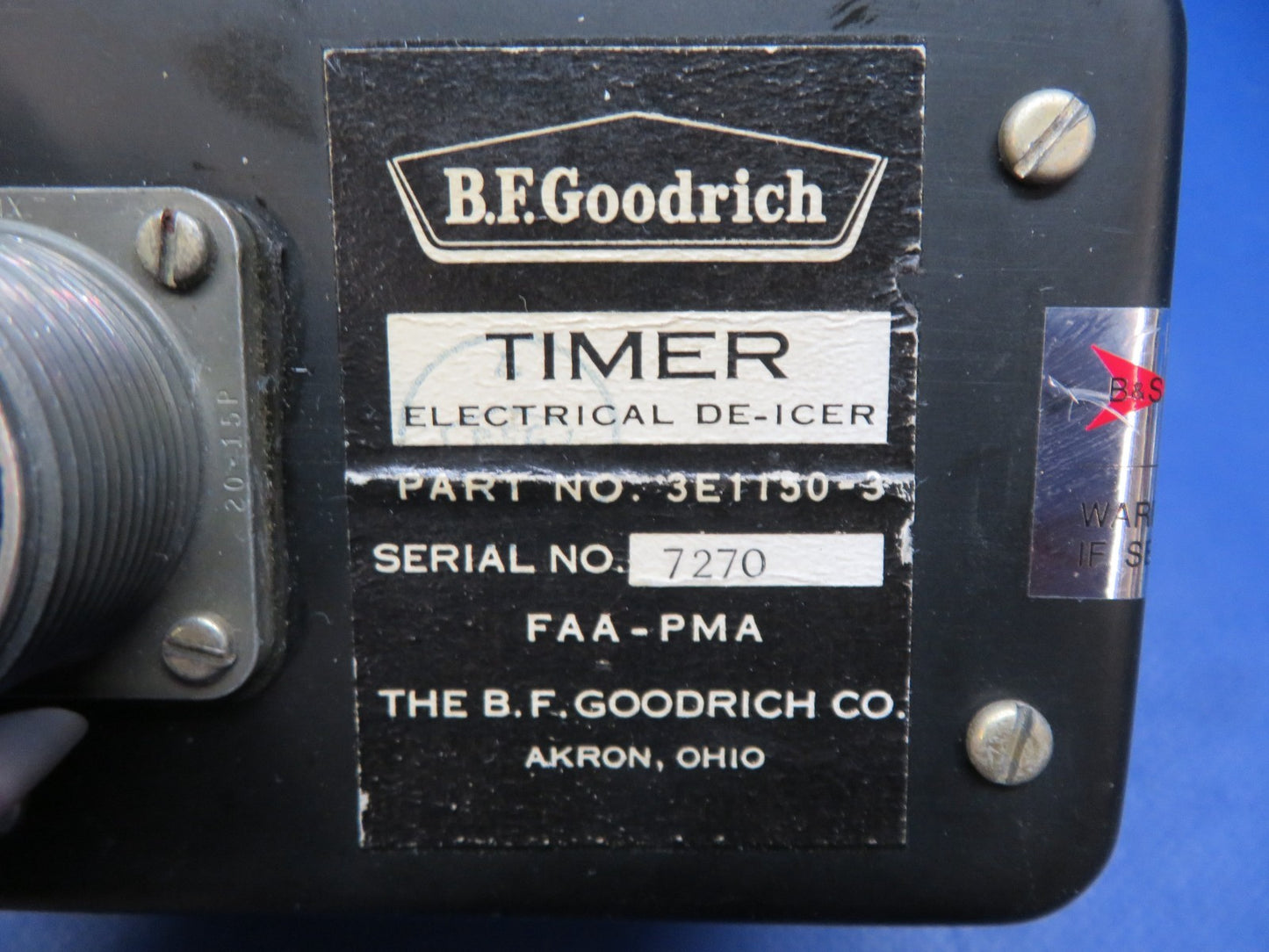 Cessna 421 B.F. Goodrich Electrical De-Ice Timer P/N 3E1150-3 TESTED (0426-112)1