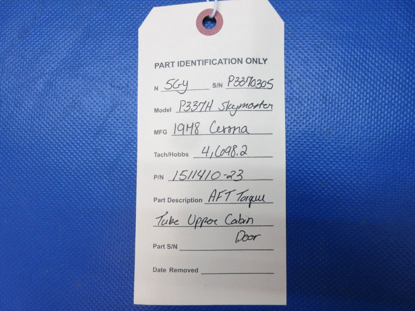 Cessna 337 / P337H AFT Torque Tube Upper Cabin Door P/N 1511410-23 (0924-1216)