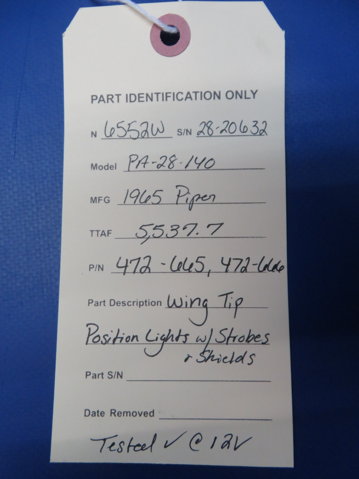 Piper Wing Tip Position Lights w/ Strobes & Shields 472-665 TESTED (0326-178)14