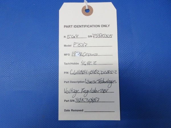 Cessna Lamar Technologies Voltage Regulator 28v P/N C611004-0102 (0724-1279)
