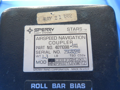 Sperry VC-200 Airspeed Navigation Coupler P/N 4011098-901 CORE (1023-539)10