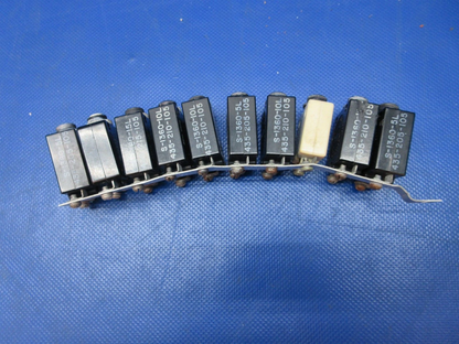 Cessna Wood Electric Circuit Breakers P/N 1600-041-01008 LOT OF 18 (0924-1367)