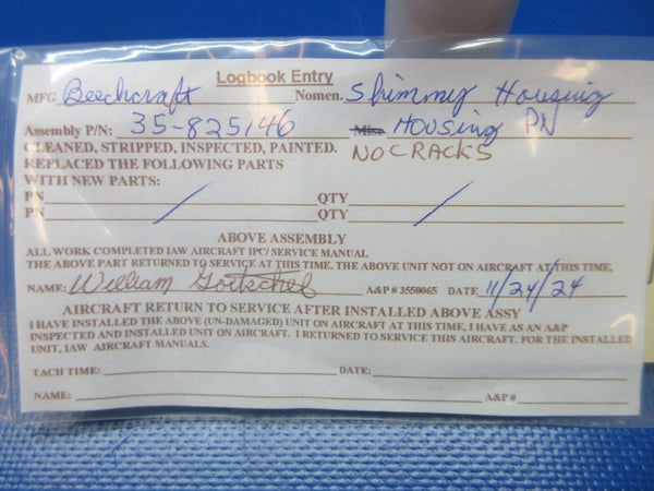 Beech Housing - Shimmy Dampener w/ Repair Kit P/N 35-825146 REBUILT (1224-1348)