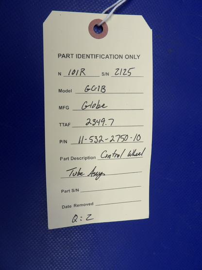 Globe GC-1B Swift Control Wheel Tube P/N 11-532-2750-10 (0226-504)17