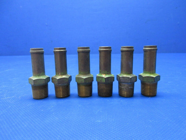 Aircraft Brass Hose Nipple Fitting 5/8" Hose 1/2 NPT P/N AN840-10 NOS (1121-365)