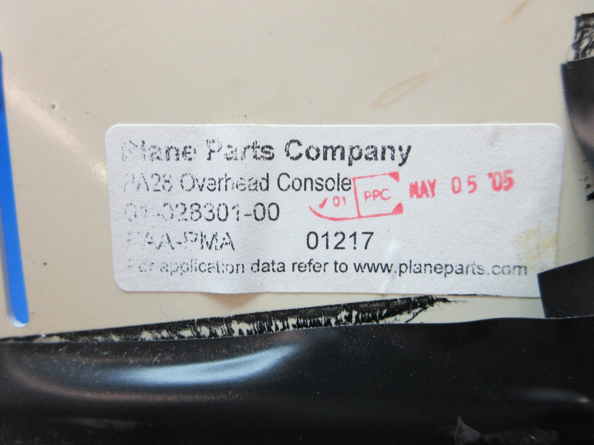 Plane Parts Plastic Overhead Console w Light P/N 01-028301-00 TESTED (0525-1255)1