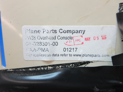 Plane Parts Plastic Overhead Console w Light P/N 01-028301-00 TESTED (0525-1255)1