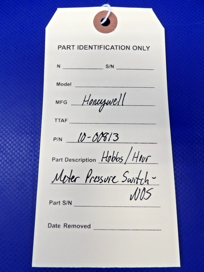 Honeywell Hobbs / Hour Meter Pressure Switch P/N 10-00813 NOS (0526-1396)11