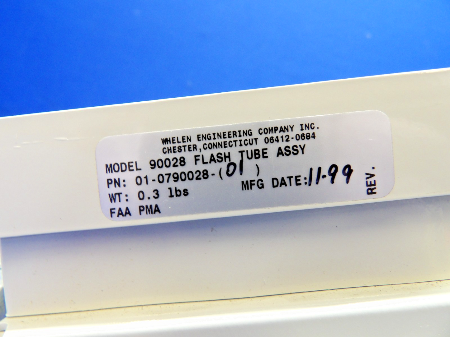 Whelen 90029 LH Strobe Wing Tip Light 28V P/N 100-384118-25 TESTED (0426-1334)3