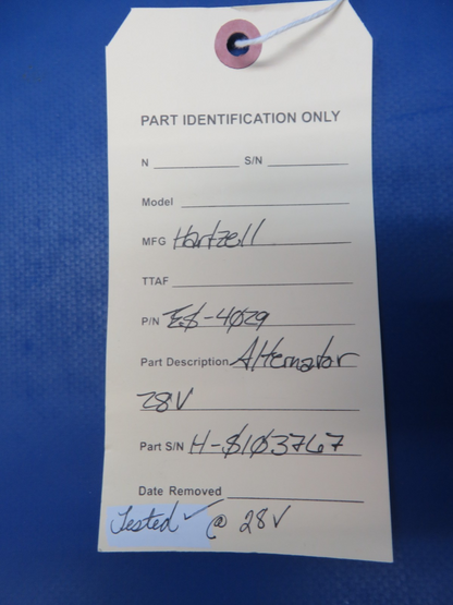 Hartzell Alternator 28V P/N ES-4029, 653344, 653344-1 TESTED (0226-447)9