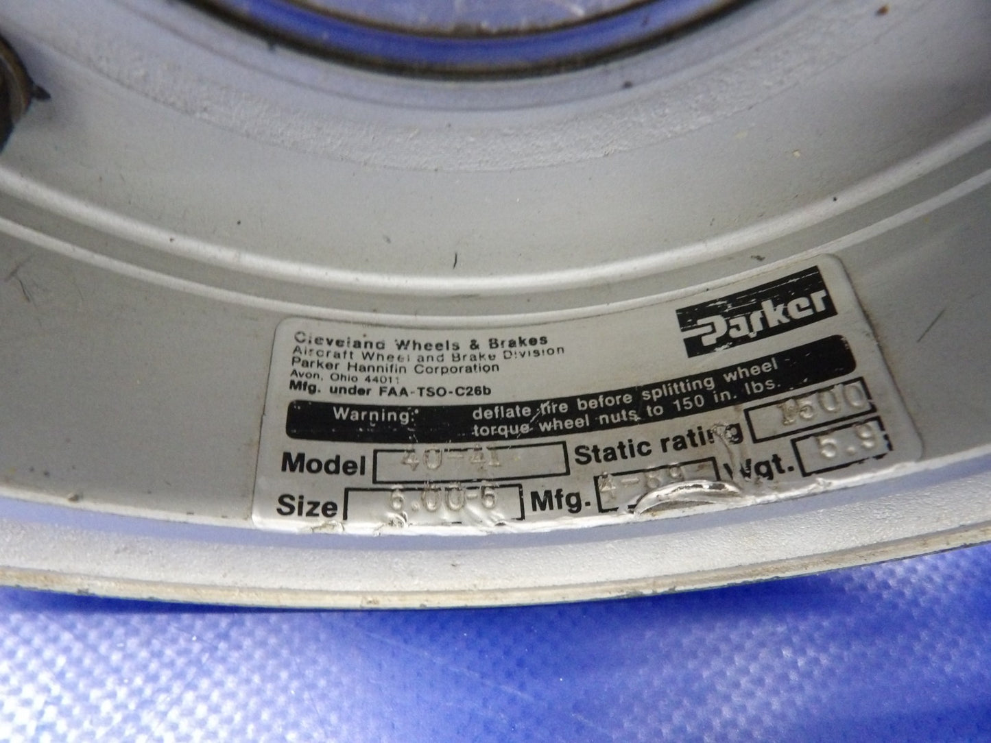 Ercoupe 415 Cleveland 40-41 Main Wheel 6.00-6 161-03000, 161-02700 (0226-2016)1