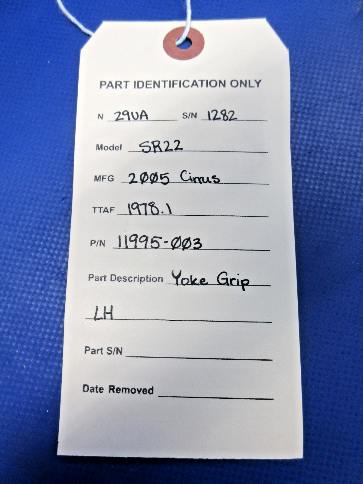 Cirrus SR22 Yoke Grip LH P/N 11995-003 Worn Grip (0926-829)14