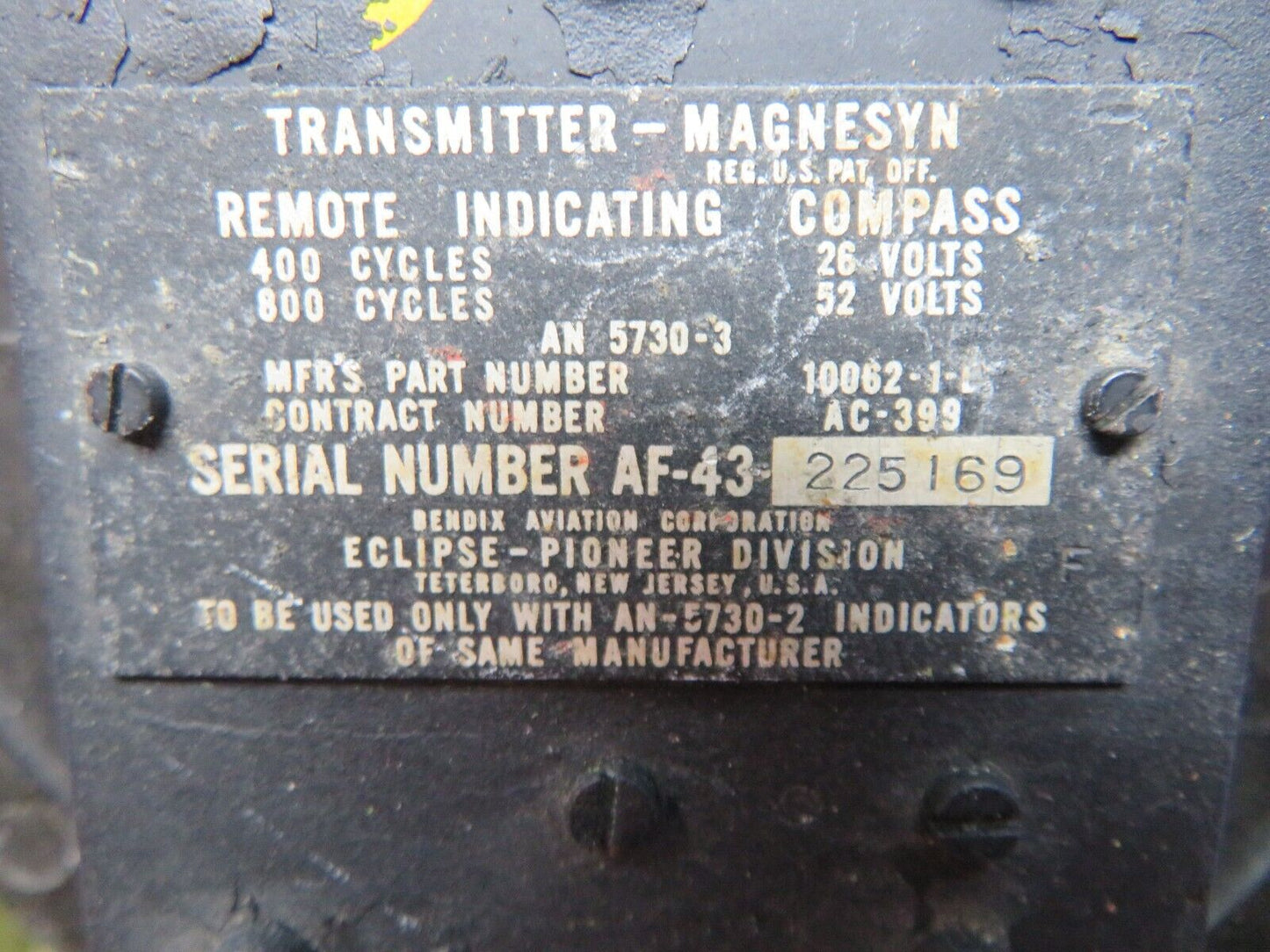 Mooney Eclipse Bendix Transmitter Remote Indicating Compass P/N F-112 (0524-152)