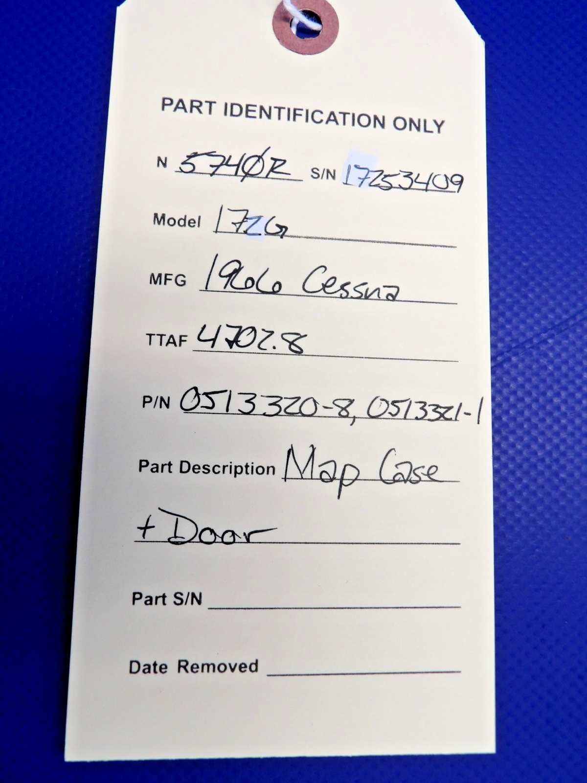 Cessna 172 / 172G Map Case & Door P/N 0513320-8 (0326-1263)15