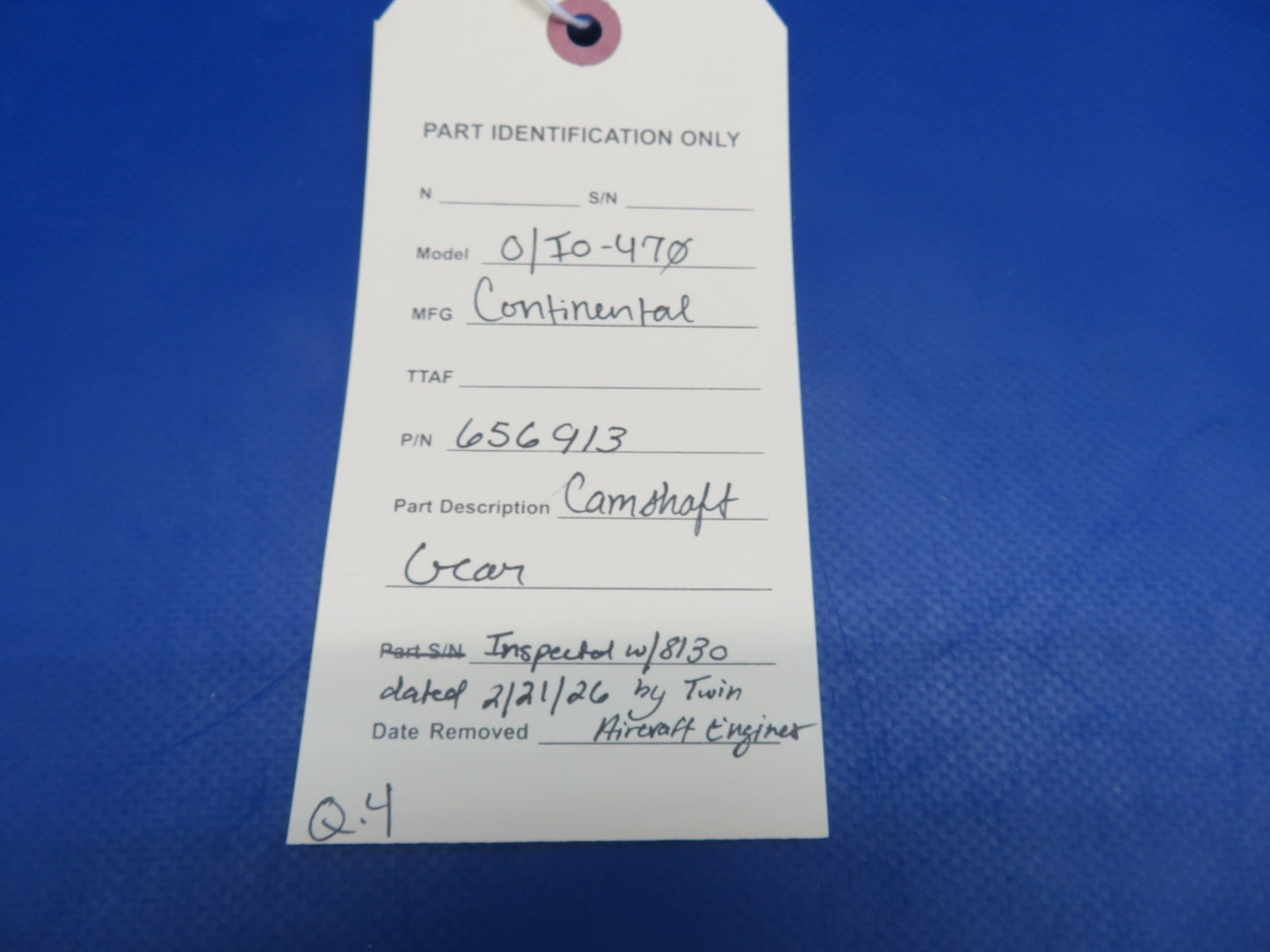 Continental IO-470 / O-470 Camshaft Gear P/N 656913 Inspected w/8130 (0326-1733)11