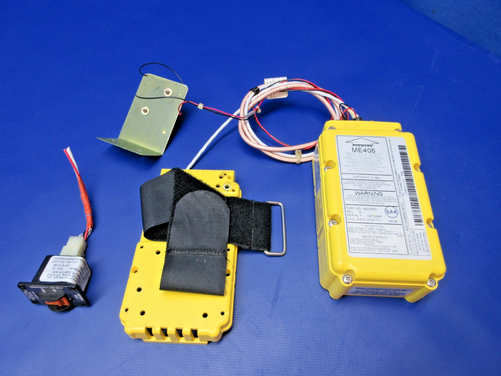 Artex ME406 ELT w/Tray, Remote Switch 453-6603 TESTED (0426-810)2