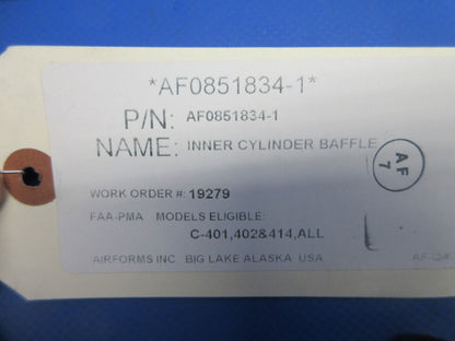 Cessna Inner Cylinder Baffle P/N AF0851834-1 LOT OF 4 NOS (1124-857)