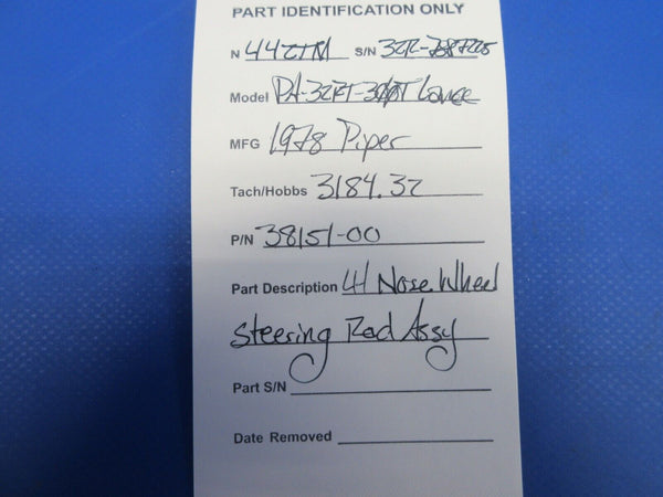 Piper PA-32RT-300T Lance II LH Nose Wheel Steering Rod Assy 38151-00 (0924-2089)