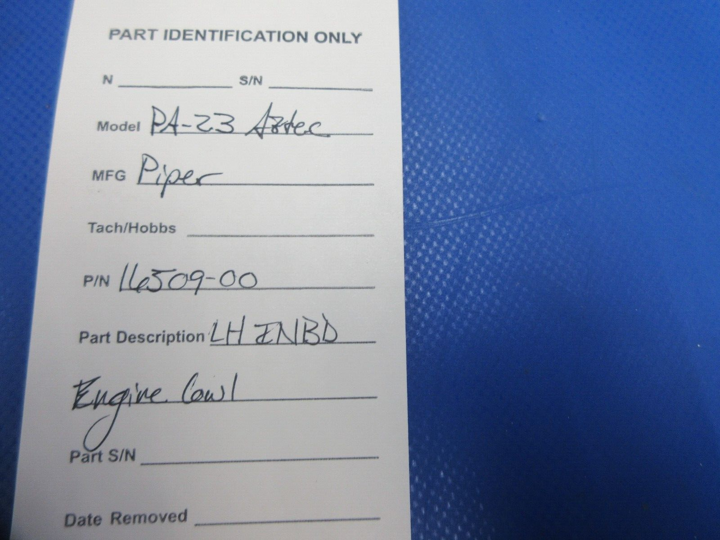 Piper PA-23-Aztec Left Hand INBD Engine Cowl P/N 16509-00 (1124-826)7