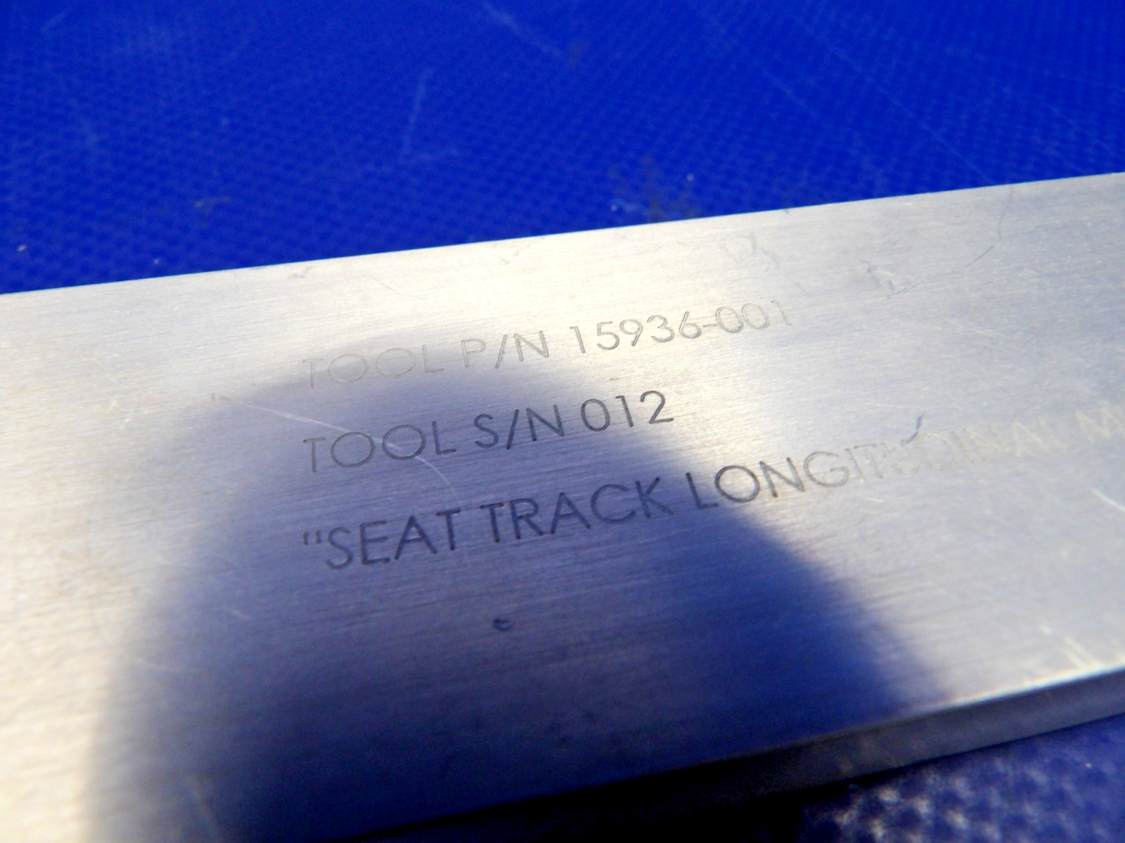 Cirrus Seat Track Longitudinal Mismatch Inspection Tool P/N 15936-001 (0426-12981