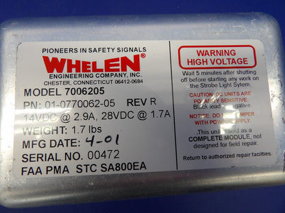 Diamond DA-40 Whelen Power Supply 14/28V P/N 01-0770062-05 TESTED (0626-1314)1