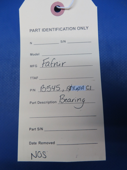 Fafnir Bearing P/N B545, FS160AC1 NOS (0326-189)12