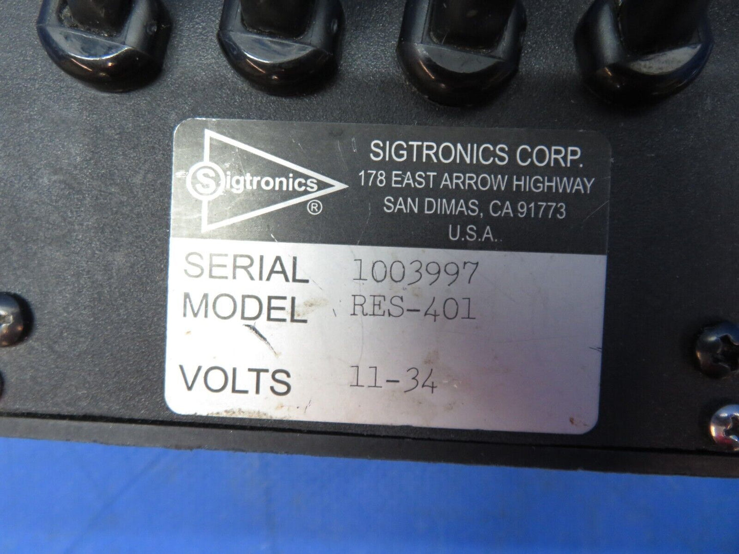 Sigtronics Intercom & Stereo Switches P/N SPA-4S, RES-401 (0923-485)