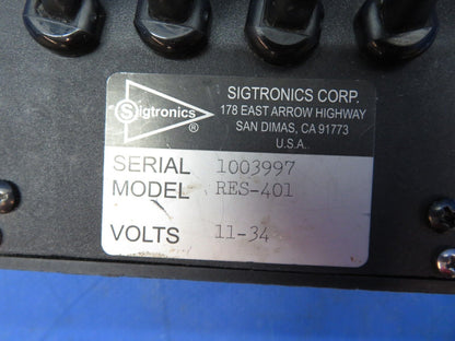 Sigtronics Intercom & Stereo Switches P/N SPA-4S, RES-401 (0923-485)
