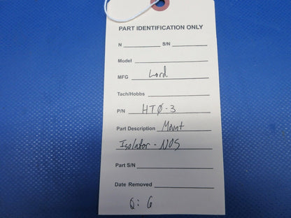 Lord Mount Isolator P/N HT0-3 NEW OLD STOCK (0424-1224)