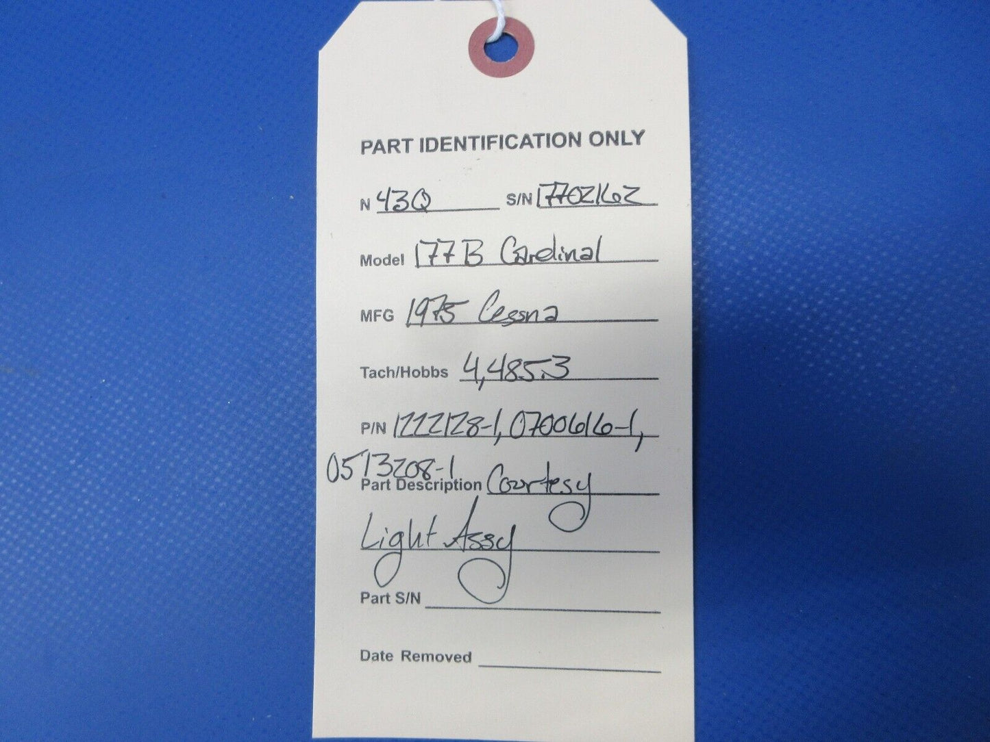 Cessna 177 / 177B Cardinal Courtesy Light Assy P/N 1222128-1 (0824-1263)