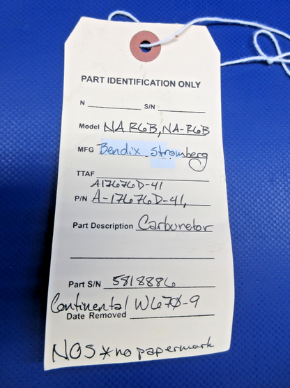 Bendix Stromberg Carburetor P/N A-17676D-41 NOS (0526-915)8