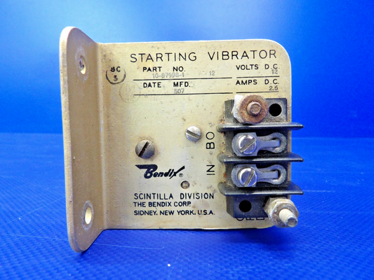 =Mooney M20C Bendix Starting Vibrator 12V P/N 10-87998-1 TESTED (0426-1350)0