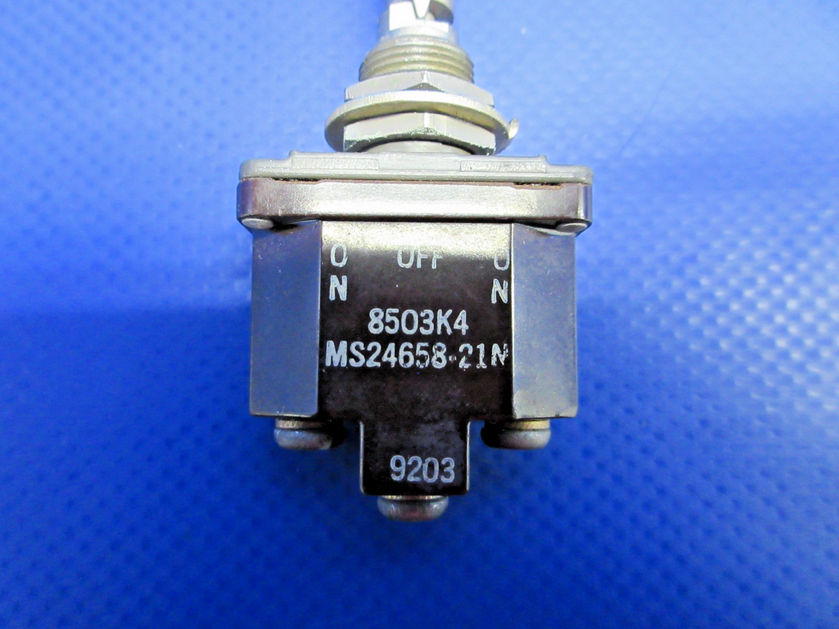 Cessna 310 / 310N Toggle Switch P/N MS24658-21N LOT OF 2 TESTED (0926-750)4