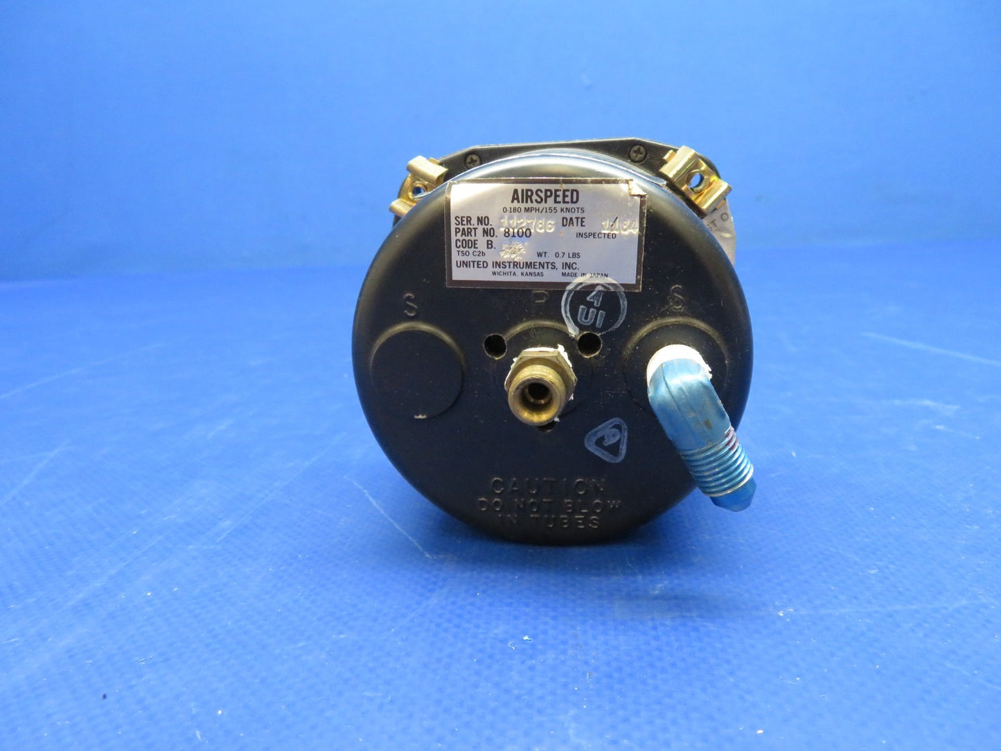 Piper PA-28-140 Cherokee UI Airspeed Indicator P/N 8100 WARRANTY (0726-447)2
