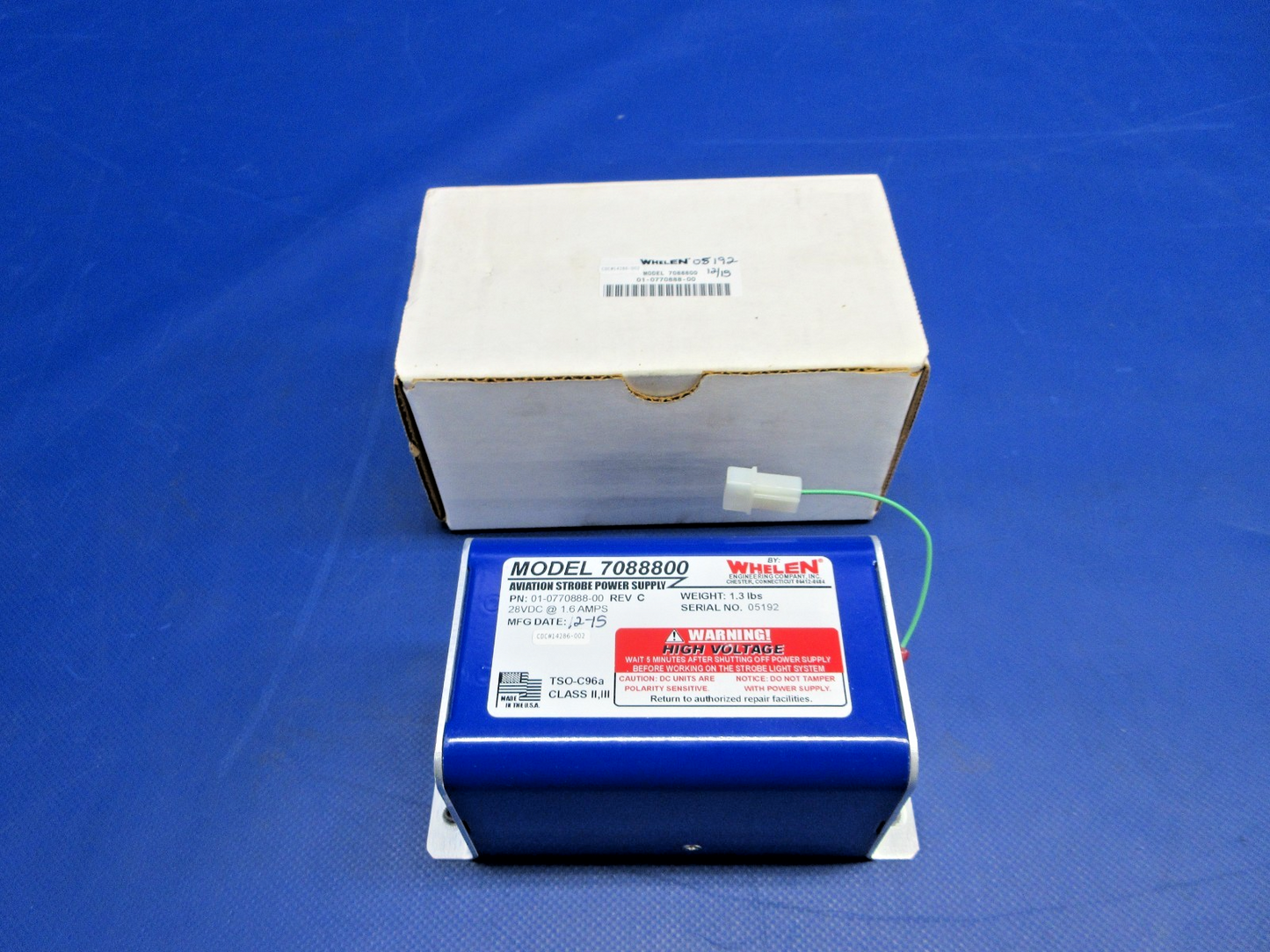 Whelen 7088800 Aviation Strobe Power Supply 28V P/N 01-0770888-00 NOS (0326-969)0